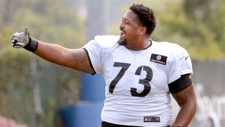 Former Steelers Offensive Lineman Ramon Foster Got Put In A Blender In His First Training Camp In Latrobe (Steelers News). Photo by Christopher Horner / Pittsburgh Tribune Review